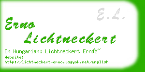 erno lichtneckert business card